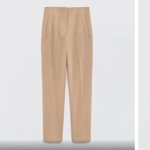 Zara High Waisted Pants Taupe Brown Size Small
